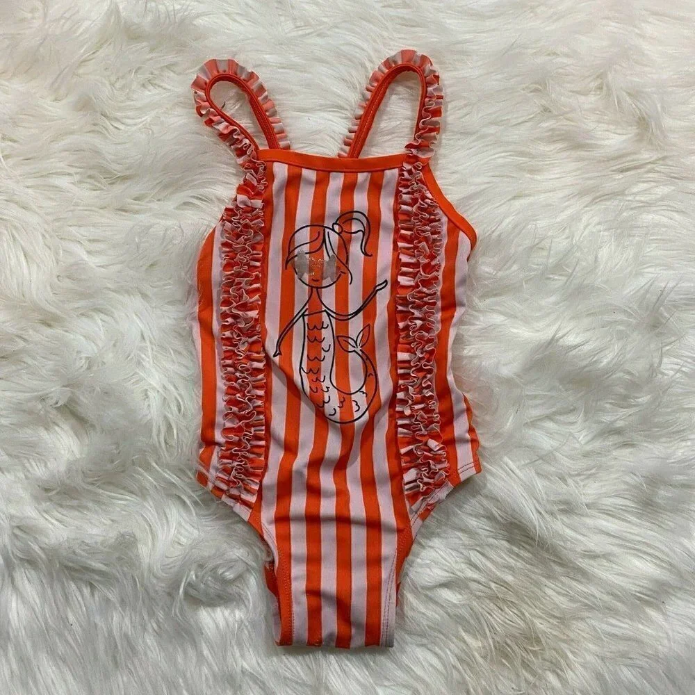 Baby Gap Girls One Piece Bathing Suit Mermaid Swim Pool Ocean 18-24 Months